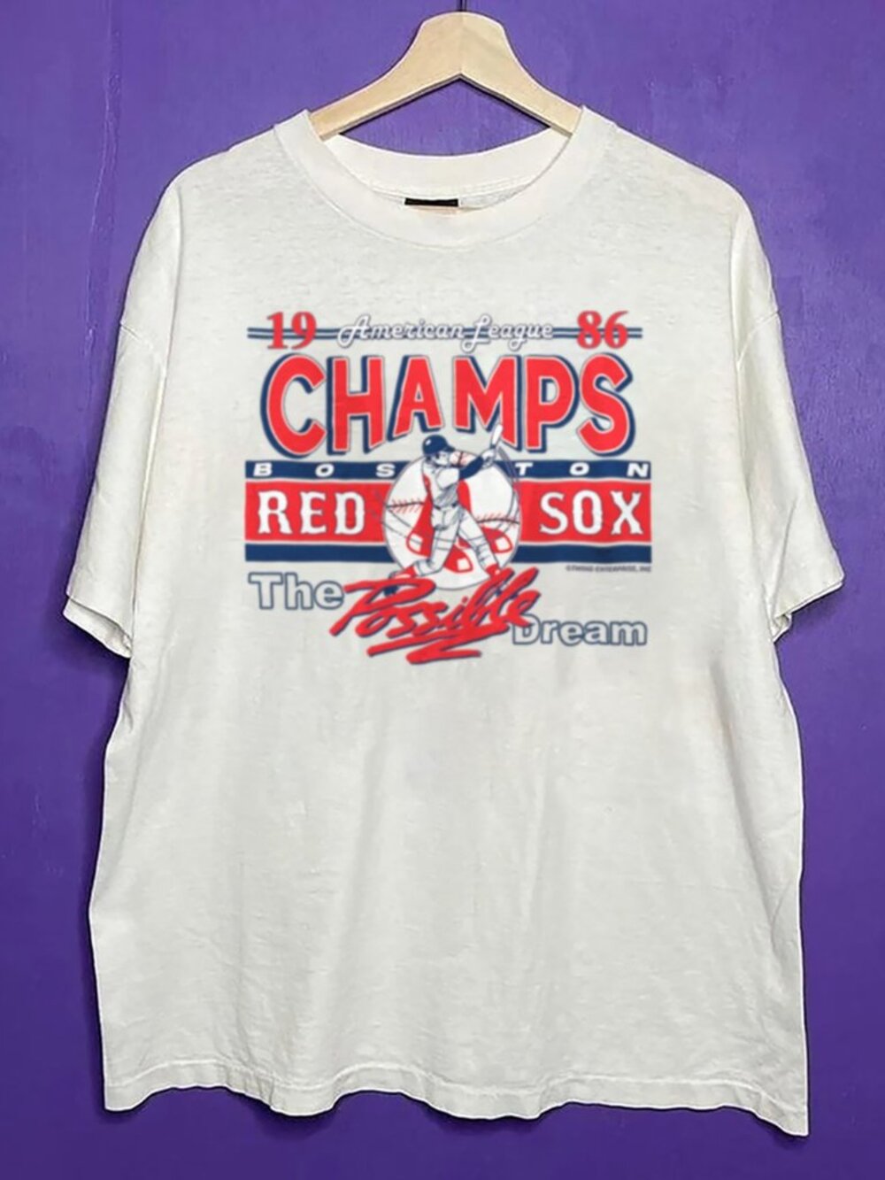 Vintage Boston Red Sox 1986 American League Champions Baseball Shirt, MLB Tee